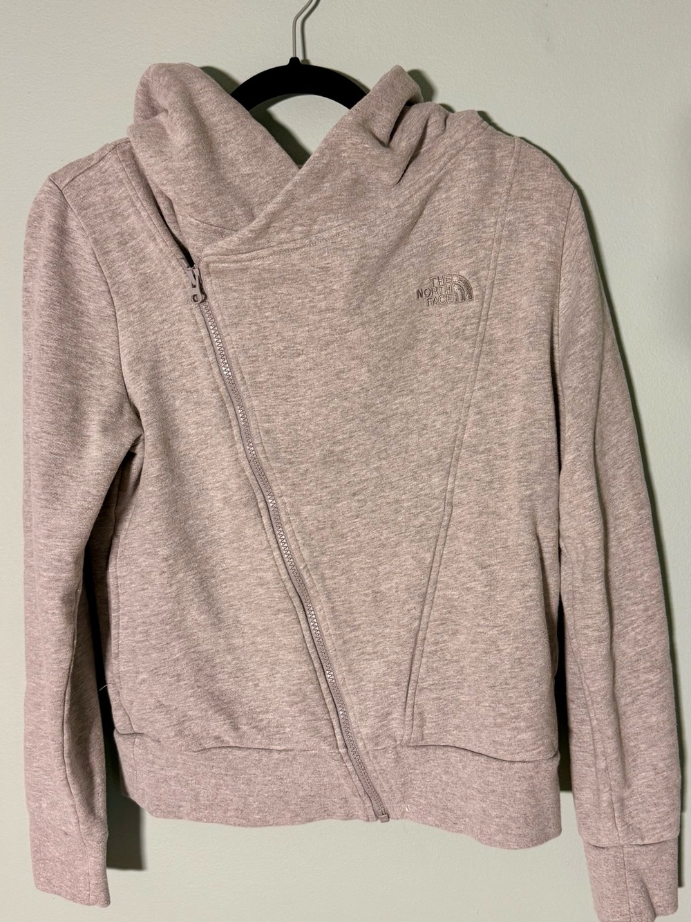The North Face Womens' Asymmetrical Zip Hoodie - Heather Gray